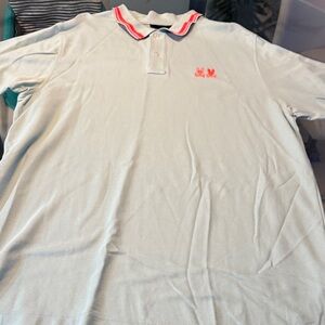 Psycho Bunny White Polo with Red Trim